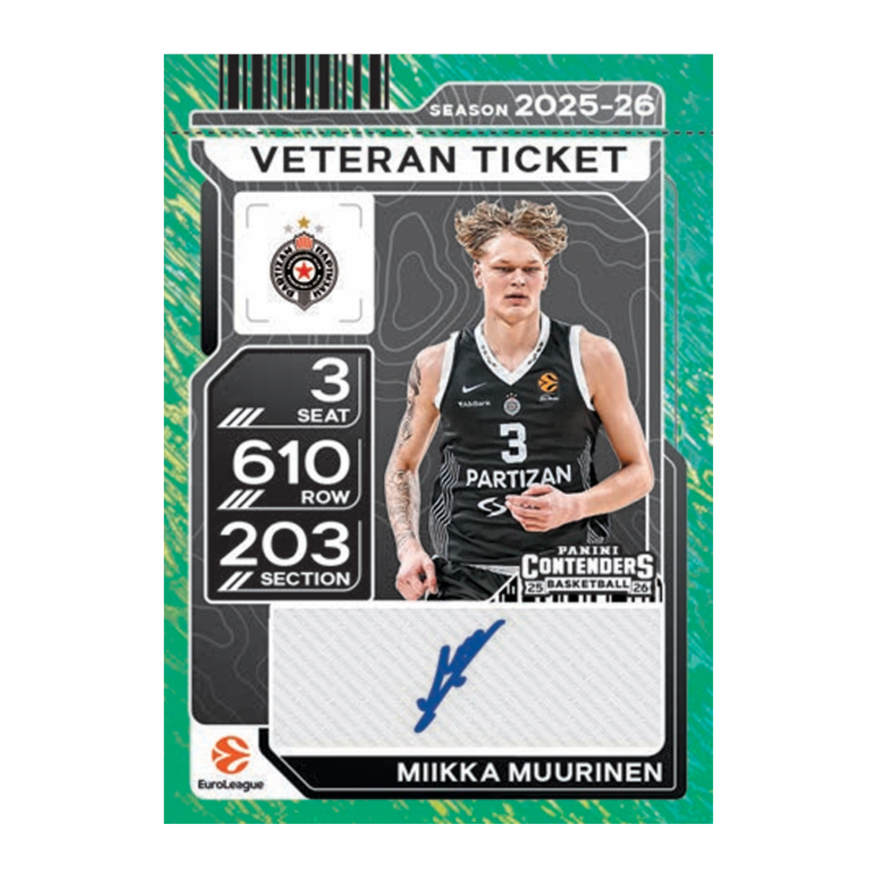 2025-26 Panini Contenders EuroLeague Basketball Hobby Mega Box